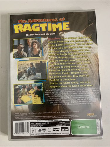 The Adventures Of Ragtime (DVD, 1998) Shelley Long, Jay Thomas All Regions NEW