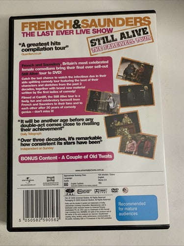 French and Saunders: Still Alive The Farewell Tour (DVD, 2007) Region 4 NEW