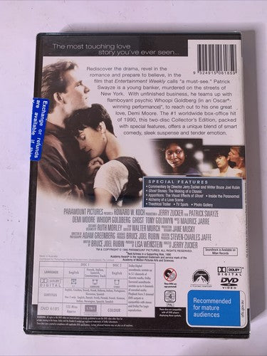 Ghost (Special Collector's Edition, DVD, 1990) Patrick Swayze, Demi Moore NEW