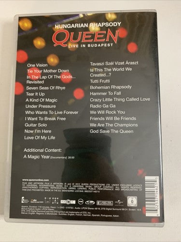 Queen – Hungarian Rhapsody - Live In Budapest (DVD, 2012) All Regions NEW
