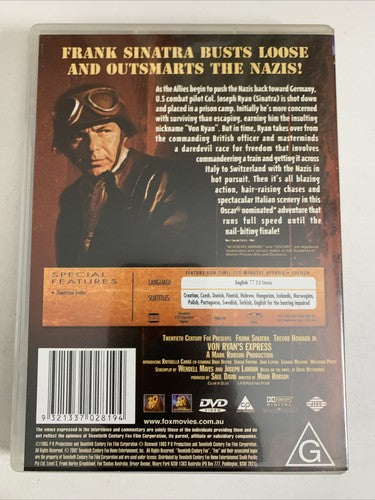 Von Ryan's Express (DVD, 1965) Frank Sinatra, Trevor Howard Region 4 NEW