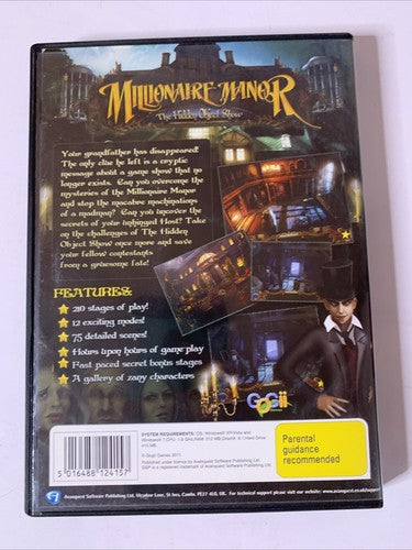 Millionaire Manor: The Hidden Object Show PC Windows CD-ROM Game NEW