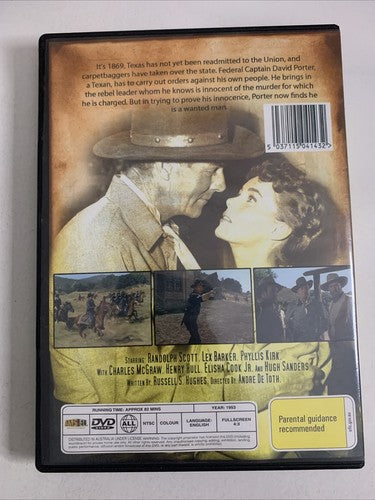 Thunder Over The Plains (DVD, 1953) Randolph Scott All Regions NEW