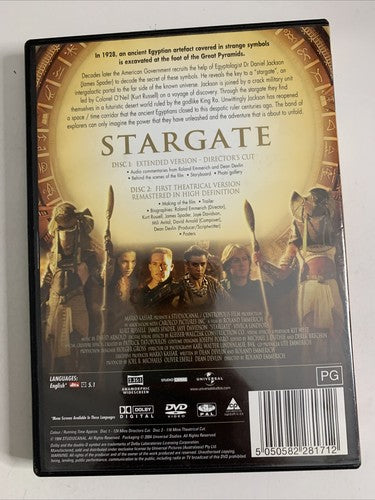 Stargate (Special Edition, DVD, 1994) James Spader, Kurt Russell Region 4 NEW