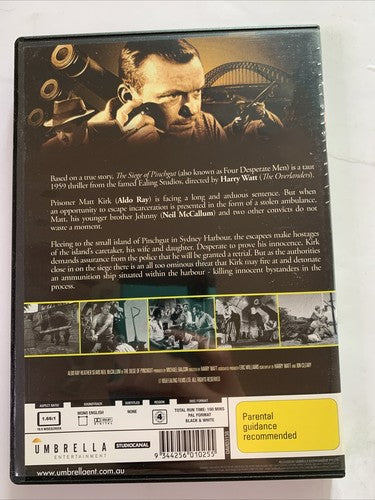 The Siege of Pinchgut (DVD, 1959) Neil Mccallum, Aldo Ray Region 4 NEW