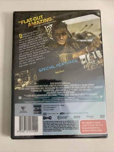 Mad Max: Fury Road (DVD, 2015) Tom Hardy Region 4 NEW Sealed
