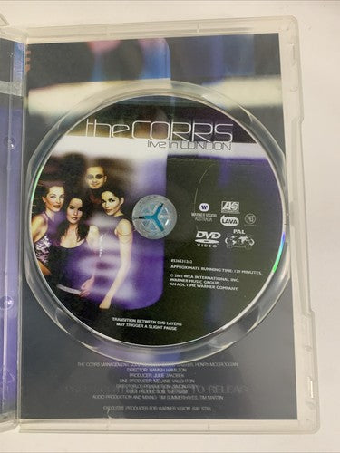 The Corrs – Live In London (DVD, 2001) All Regions