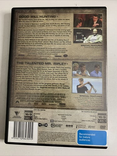 Good Will Hunting / The Talented Mr Ripley (DVD, 1997) Matt Damon Region 4 NEW