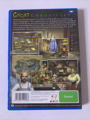 Ghost Chronicles: Phantom of the Renaissance Fair PC Windows CD-ROM Game NEW
