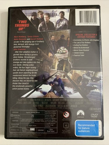 Four Brothers (DVD, 2005) Mark Wahlberg Region 4 NEW