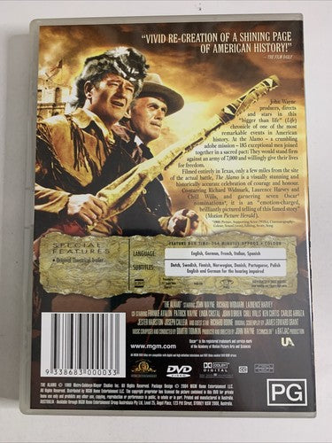 The Alamo (DVD, 1960) John Wayne Region 4 NEW