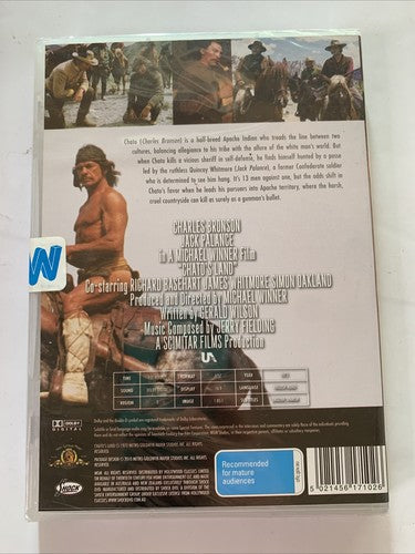 Chato's Land (DVD, 1972) Charles Bronson, Jack Palance All Regions NEW Sealed