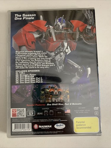 Transformers Prime: One Shall Fall, One Shall Rise (DVD, 2010) Region 4 NEW