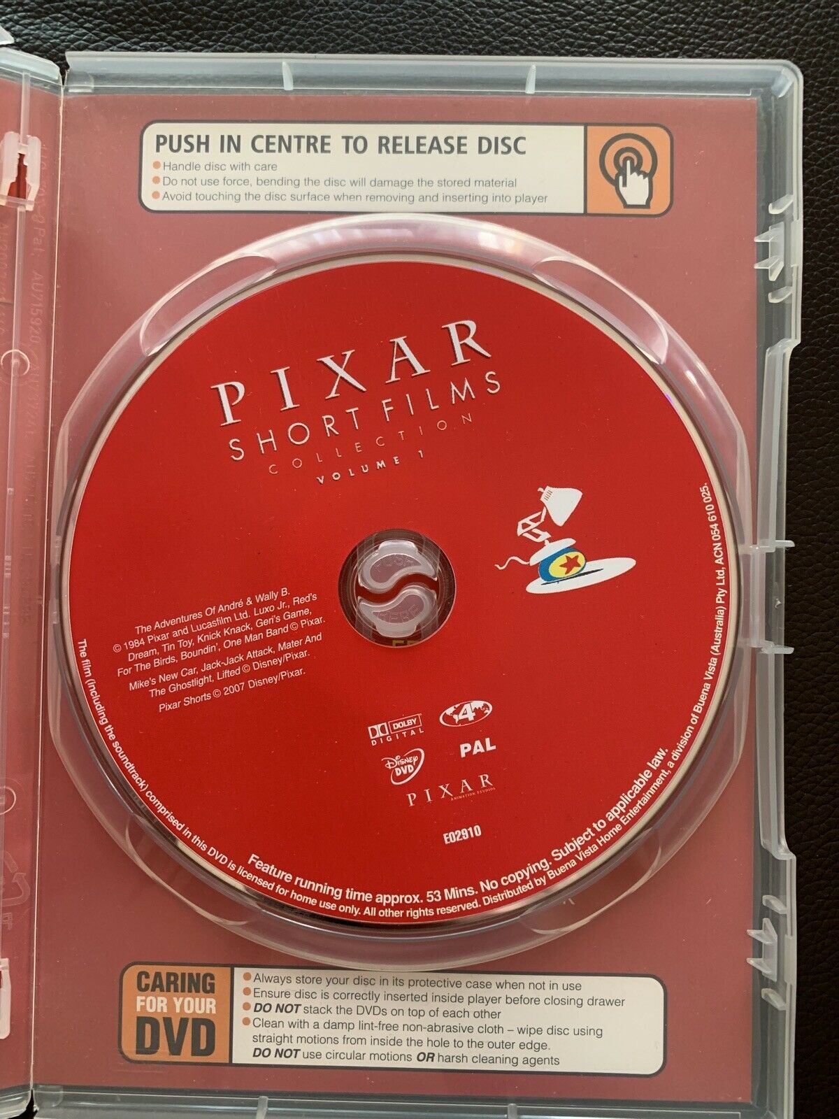 Pixar Short Films Collection : Vol 1 (DVD, 2007) Region 4