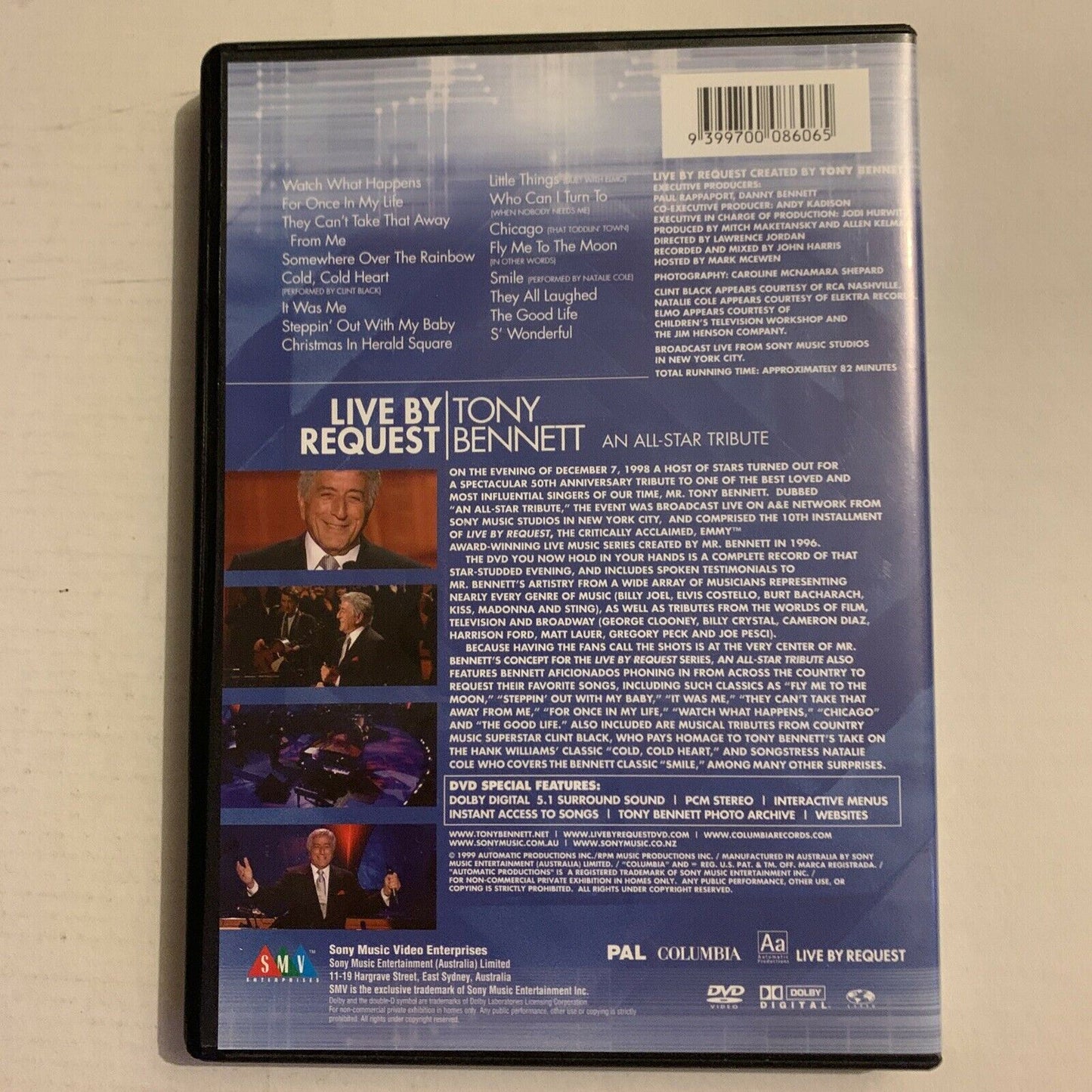 Tony Bennett - Live By Request (DVD, 2002)