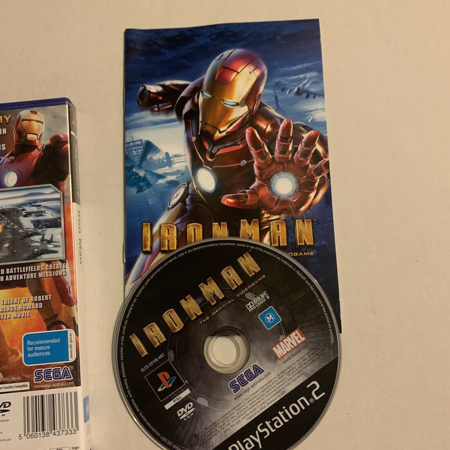 Iron Man (The Official Videogame) for Sony PlayStation 2 PS2 PAL With Manual