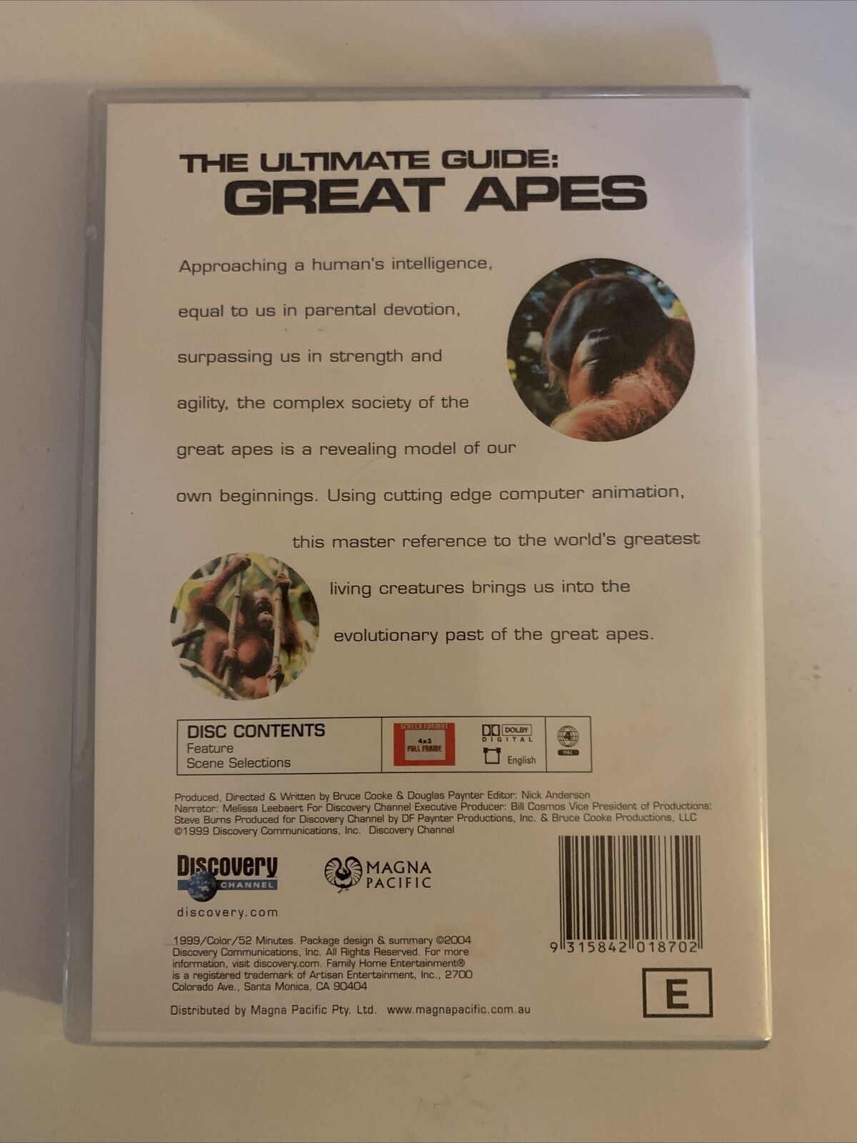 The Discovery Channel - The Ultimate Guide: Great Apes (DVD, 1999) All Regions
