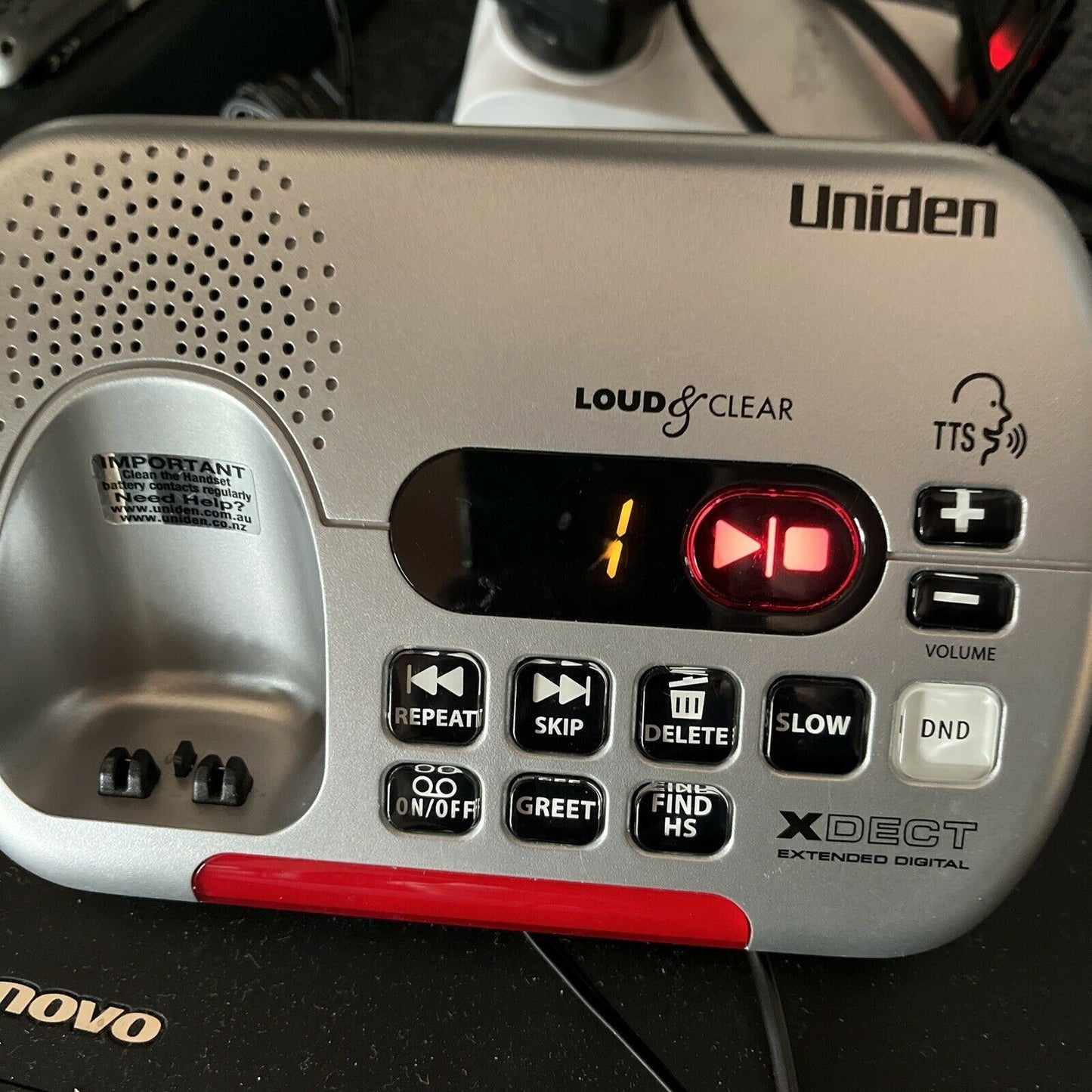 Uniden SSE35 Loud & Clear Base Charger & AC Adapter AAD-041S(M) 9v 350mA