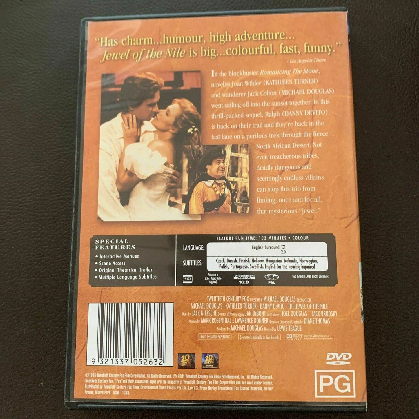 The Jewel Of The Nile (DVD, 1985) Michael Douglas, Kathleen Turner Region 4