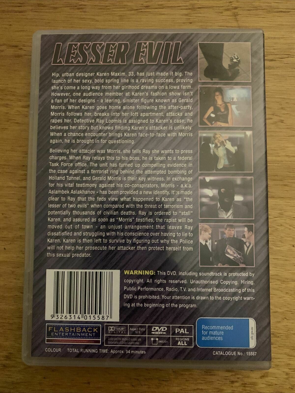 Lesser Evil (DVD, 2006) Alison Eastwood, Nels Lennarson, Thea Gill. All Regions