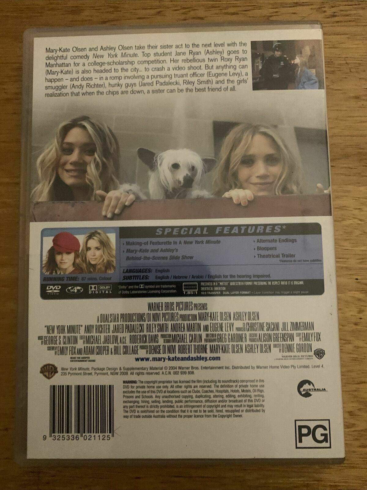 New York Minute (DVD, 2004) Mary-Kate Olsen, Ashley Olsen. Region 4&2