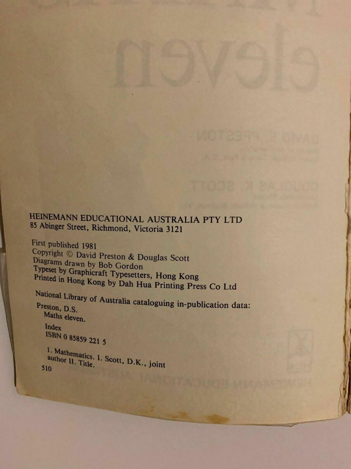 Vintage Maths eleven: Heinemann mathematics D.S Preston D.K Scott