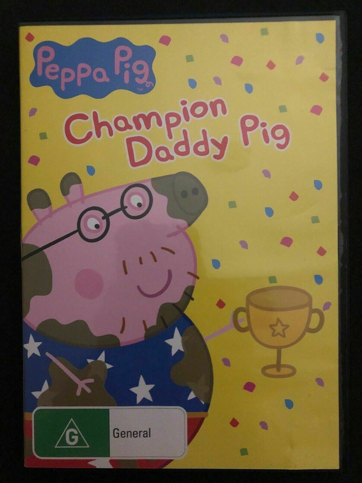 Peppa Pig Champion Daddy Pig DVD Region 4 Retro Unit Peppa Pig Champion Daddy Pig DVD Region 4 Retro Unit