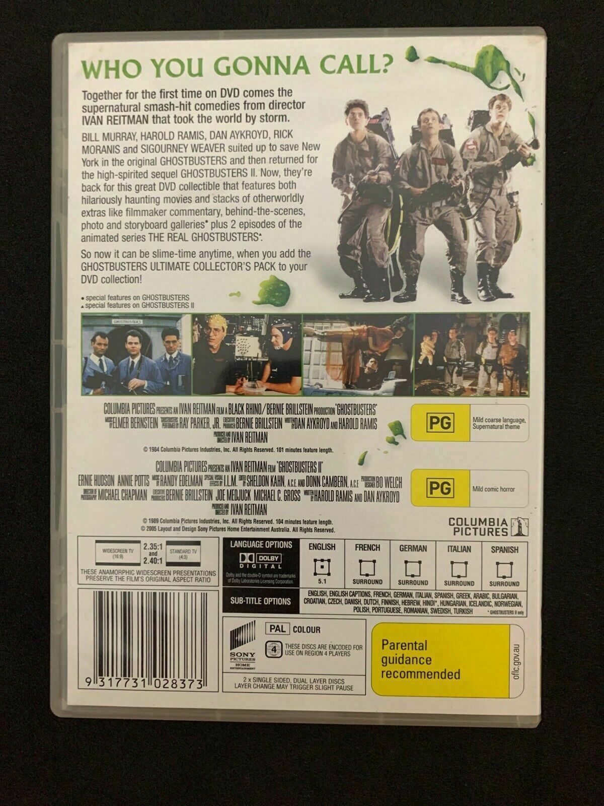 Ghostbusters / Ghostbusters II (DVD) Bill Murray, Dan Aykroyd, Rick Moranis