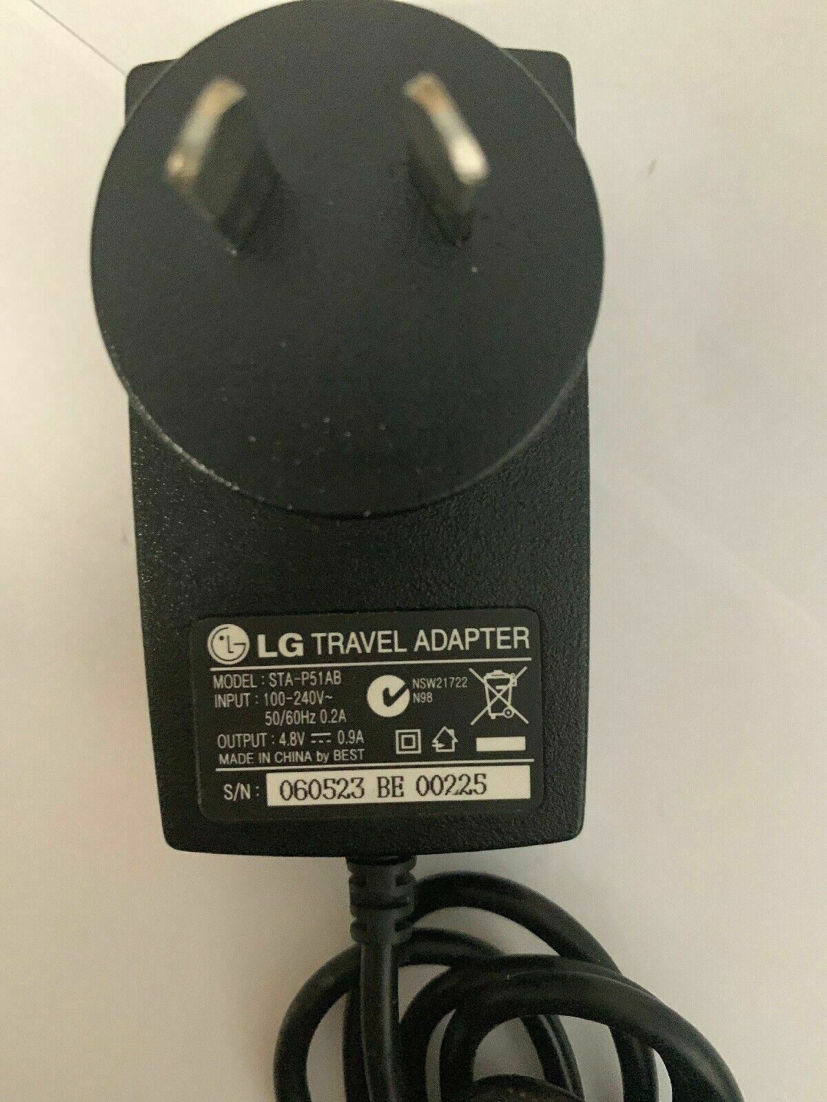 Genuine LG STA-P51AB Travel Adapter Australian Plug