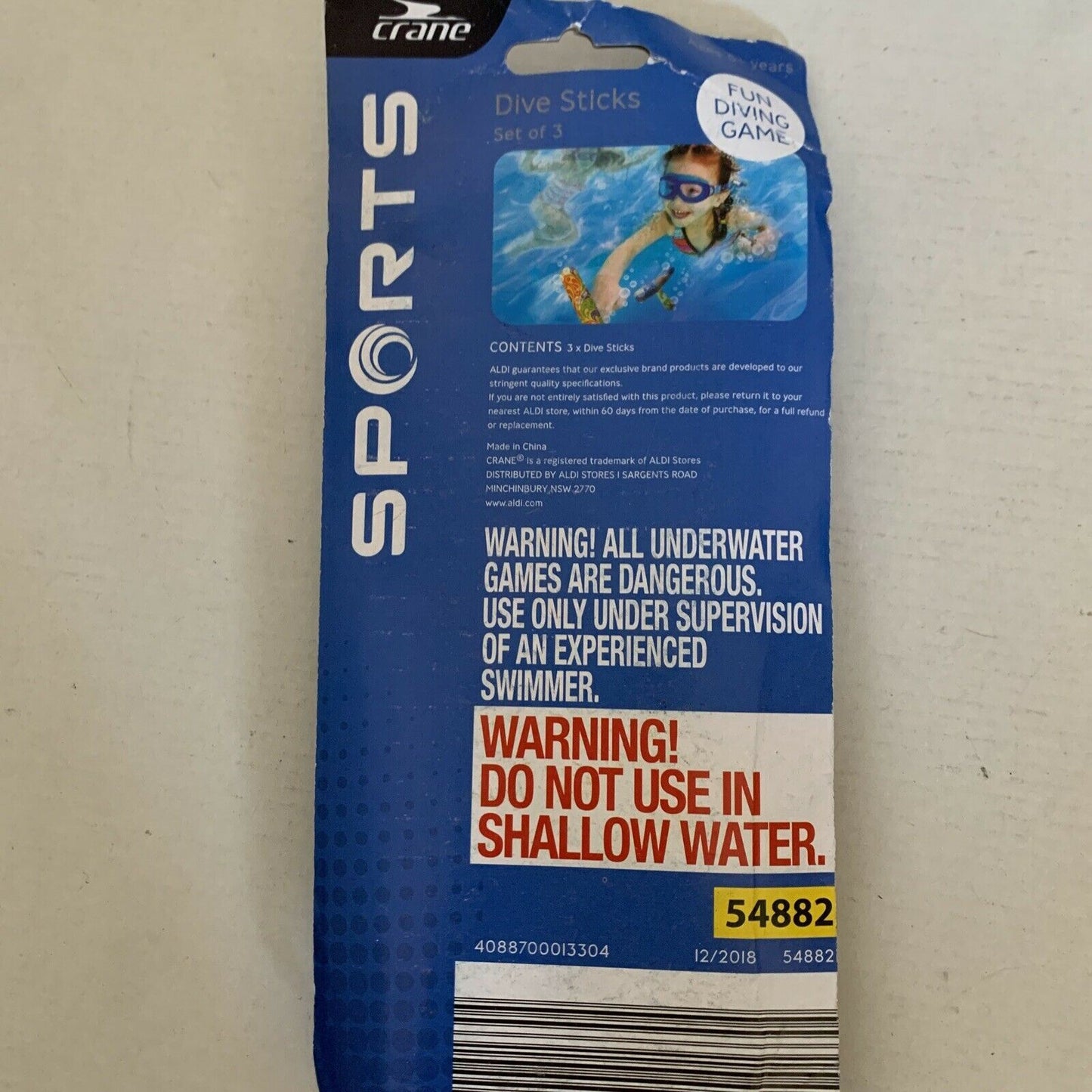 *New* 4x Crane Pool Dive Sticks (Set Of 3) For Fun Diving Game