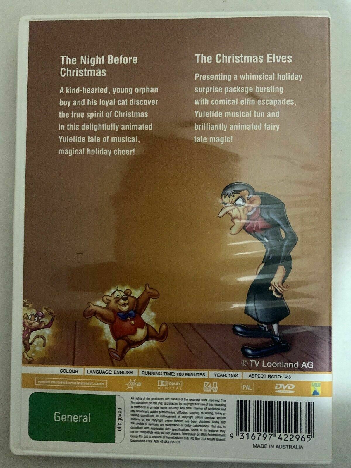 The Night Before Christmas / Christmas Elves (DVD, 2006) Region 4