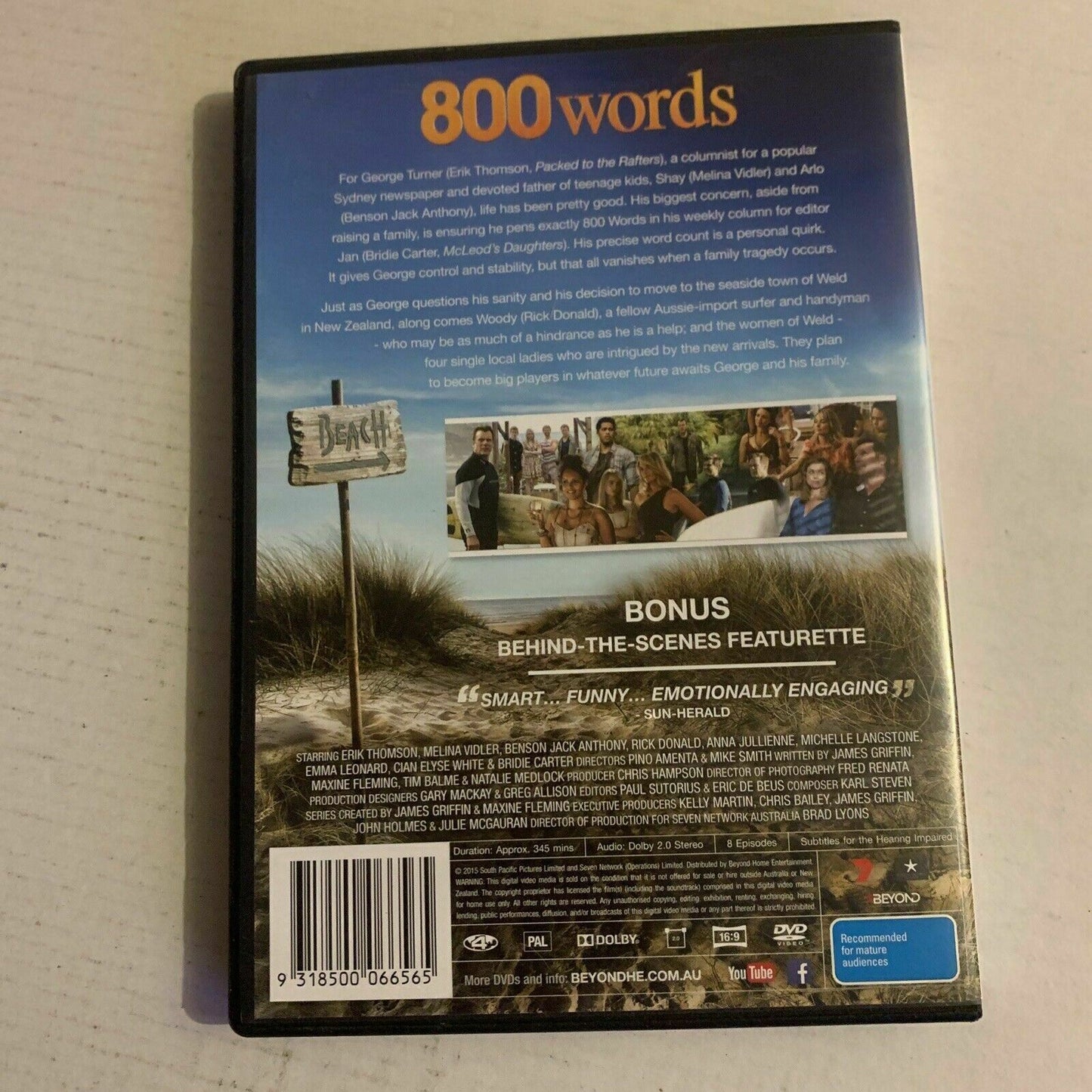 800 Words (DVD, 2015, 2-Disc Set) Erik Thomson, Melina Vidler, Bridie Carter