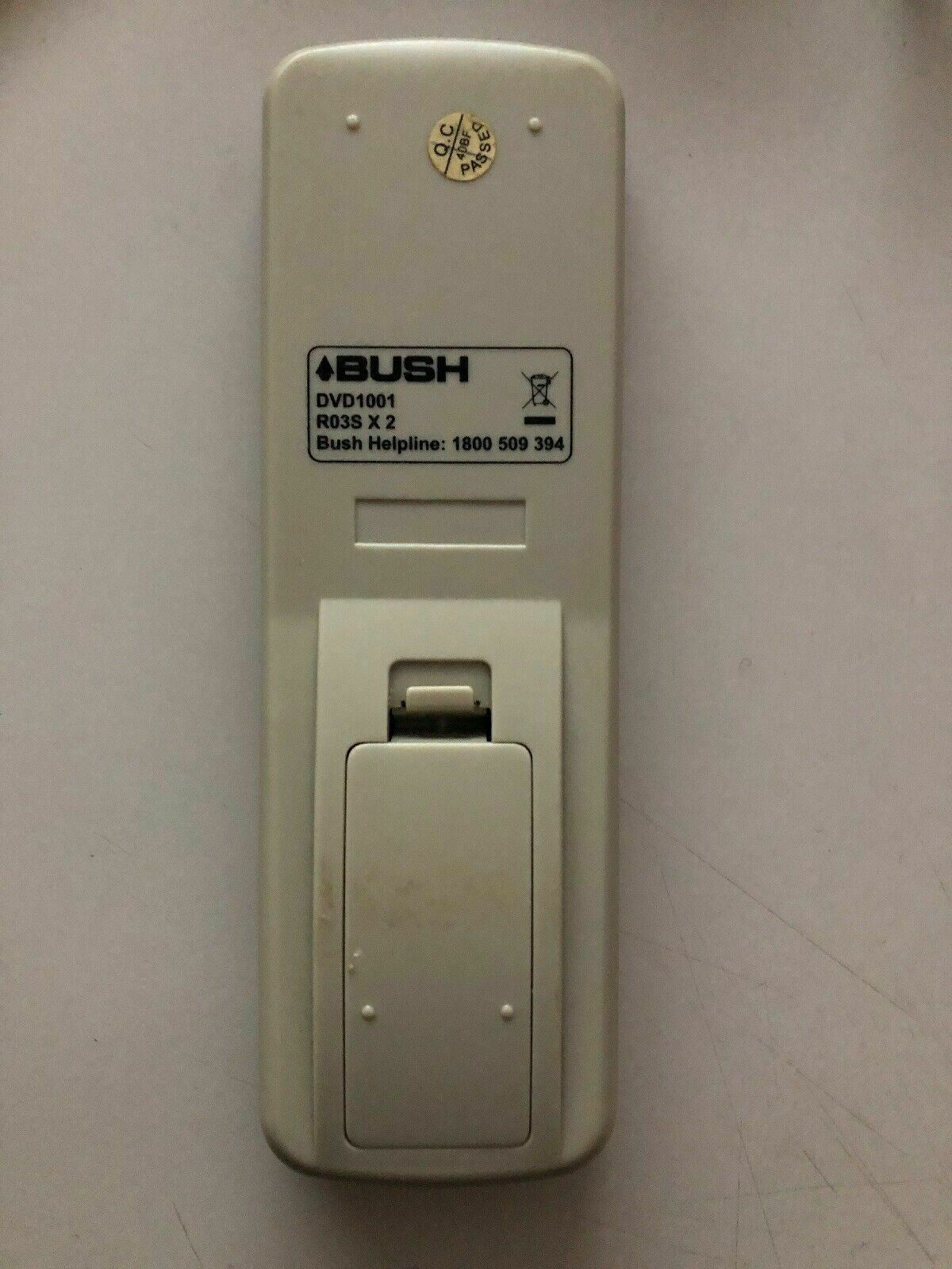 Genuine Bush DVD1001 Original DVD Remote Control JX-8006E(2) R03S X 2