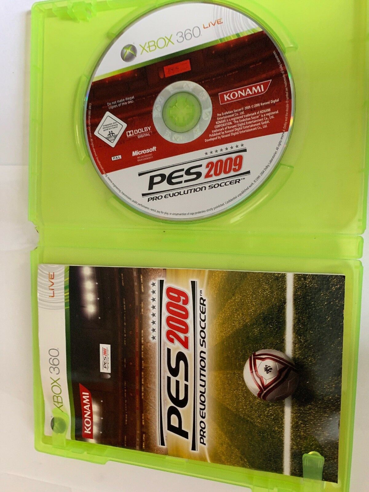 Xbox 360 - PES 2009 - Pro Evolution Soccer - Good Condition Including Manual
