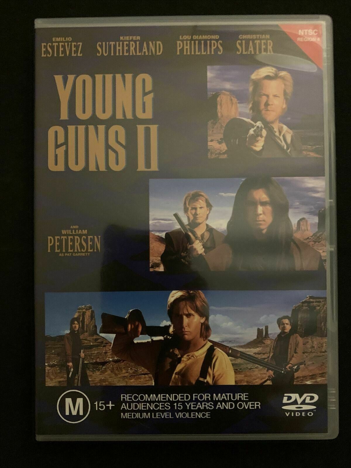 Young Guns 1 & 2 (DVD, 1988) Emilio Estevez, Kiefer Sutherland, Charlie Sheen R4