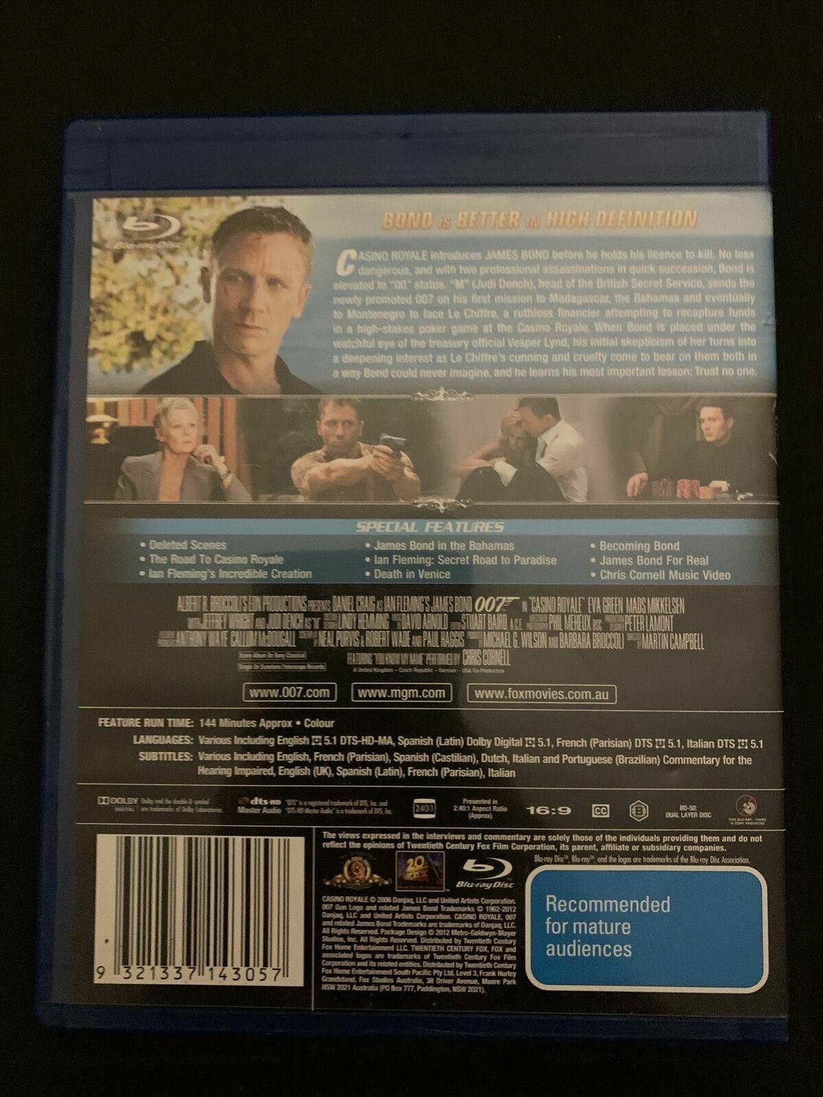 Skyfall + Casino Royale 007 James Bond (Blu-ray) Region B