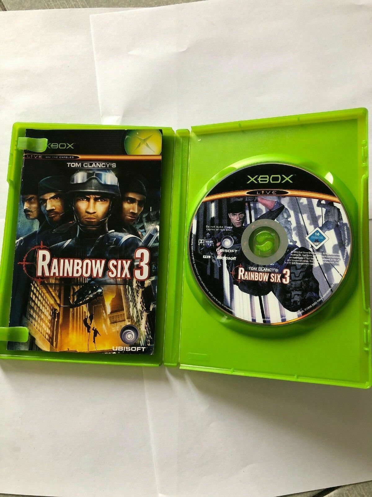 Tom Clancy's Rainbow Six 3 - XBOX Game Complete With Manual PAL