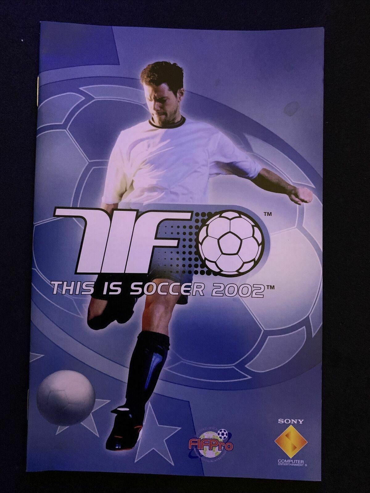 This is Soccer 2002 (Platinum) PS2 PAL Complete with Manual