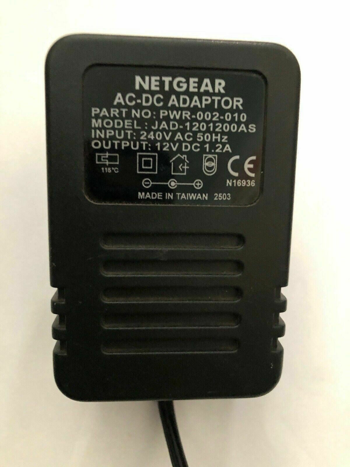 NETGEAR AC-DC Adapter Power Supply PWR-002-010 – DC 12V 1.2A – P/N JAD-1201200AS