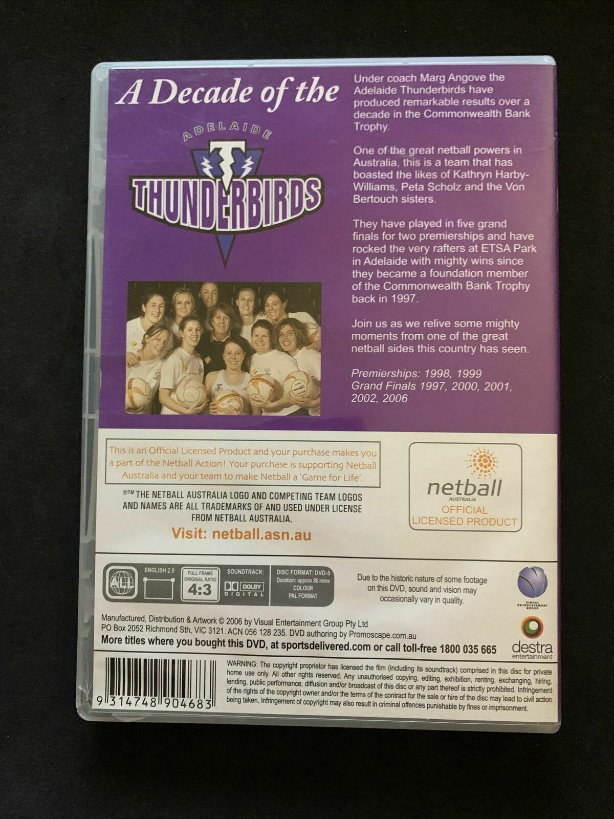 Netball Australia - A Decade Of The Adelaide Thunderbirds (DVD) All Regions