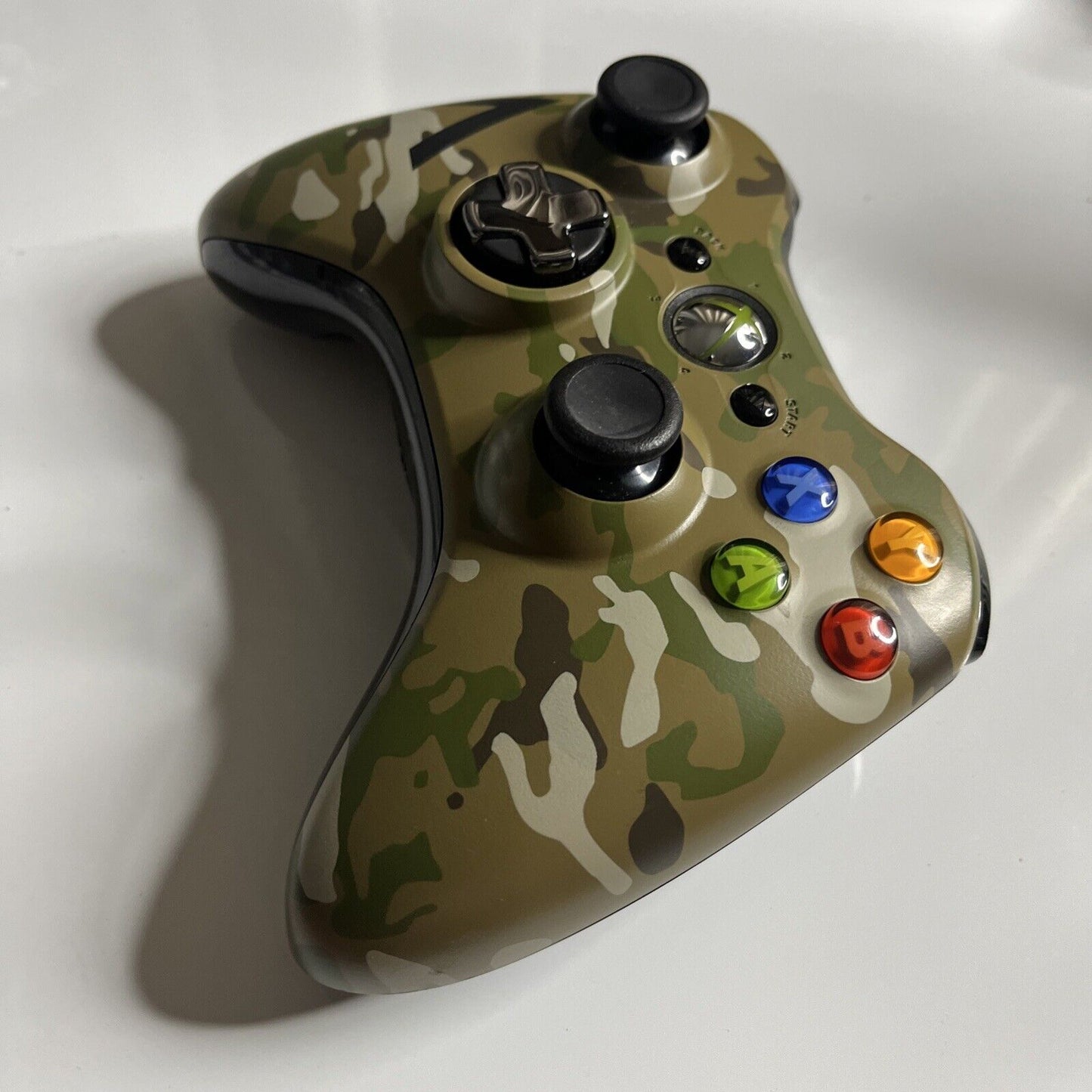Genuine Microsoft Xbox 360 Wireless Controller Green Camouflage Special Edition