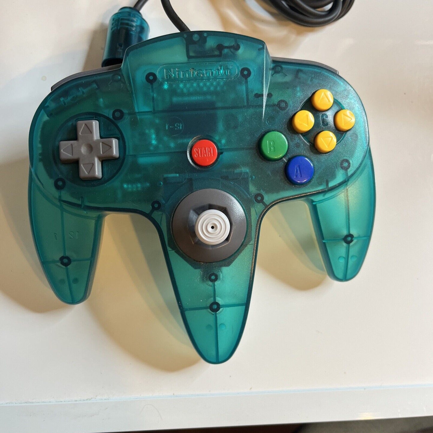 Genuine Nintendo N64 Controller Emerald Green and Clear NUS-005