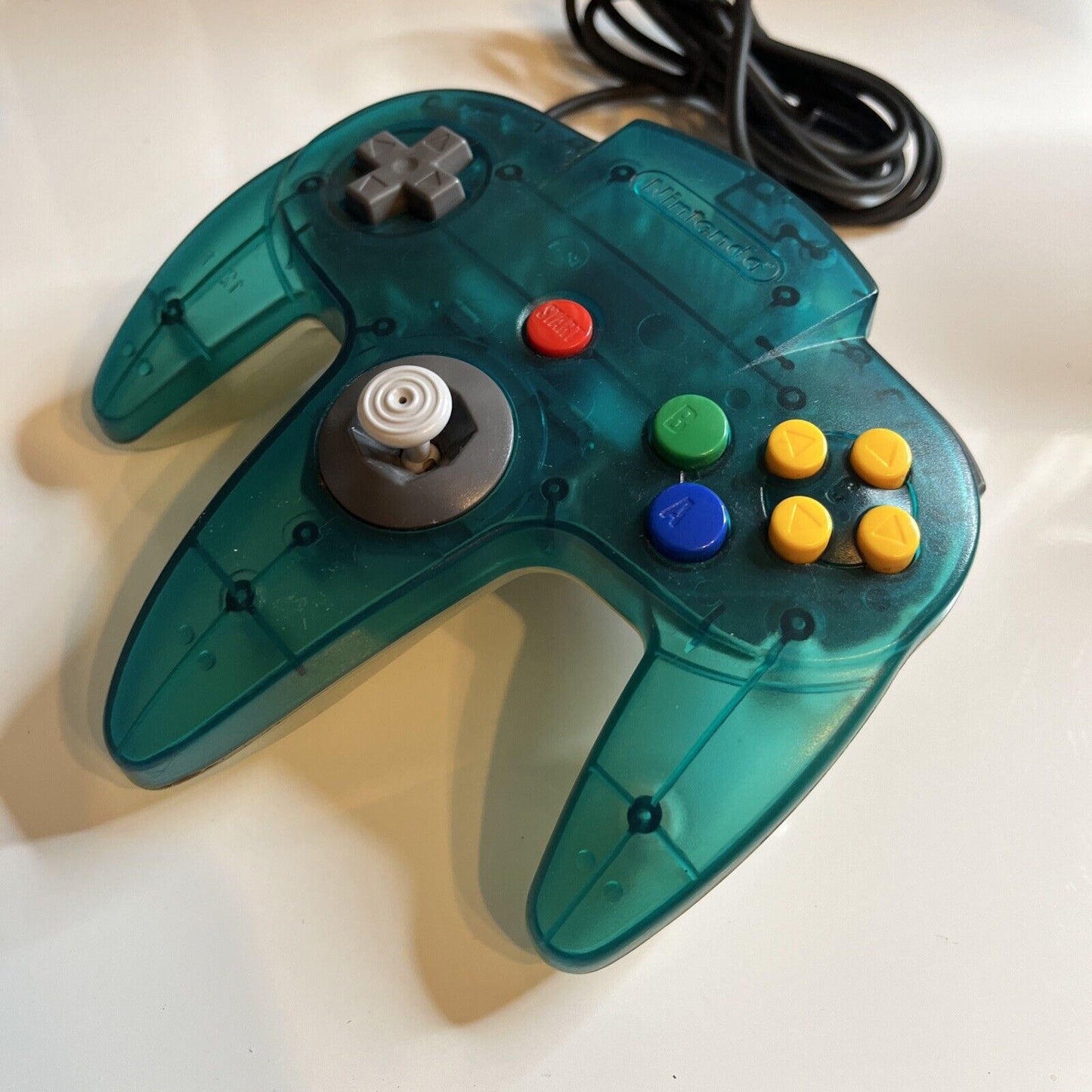 Genuine Nintendo N64 Controller Emerald Green and Clear NUS-005