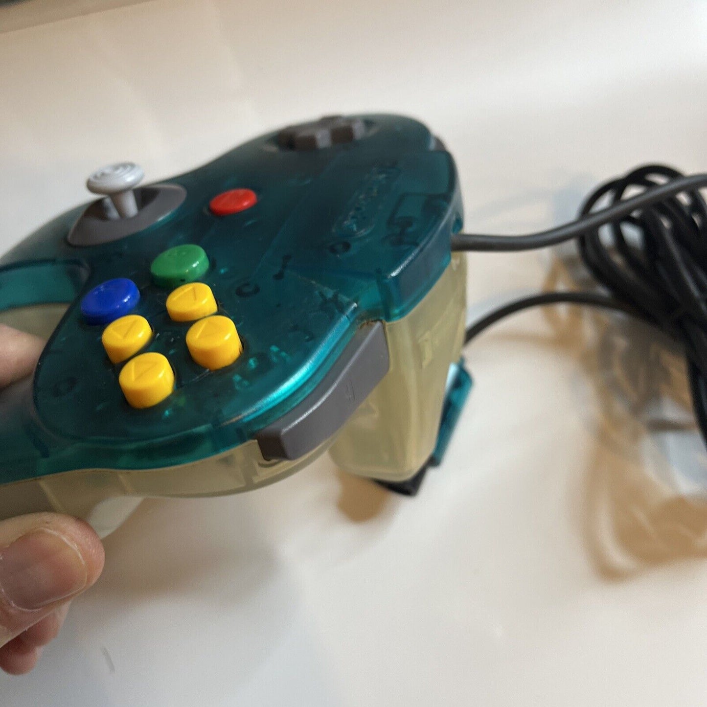 Genuine Nintendo N64 Controller Emerald Green and Clear NUS-005