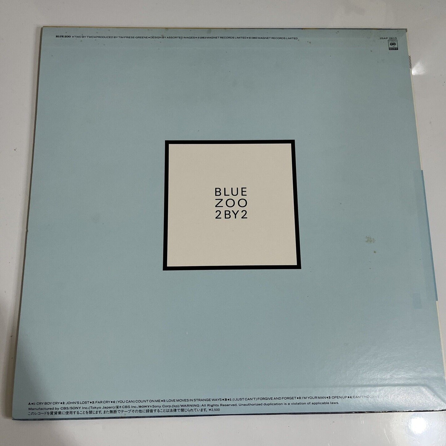 Blue Zoo – 2 By 2 LP 1983 Vinyl Record + Poster 25AP 2615
