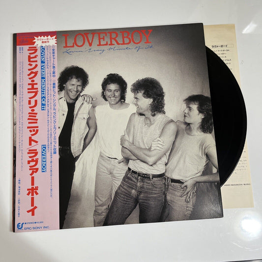 Loverboy – Lovin' Every Minute Of It LP 1985 Vinyl Record Obi 28-3P-661