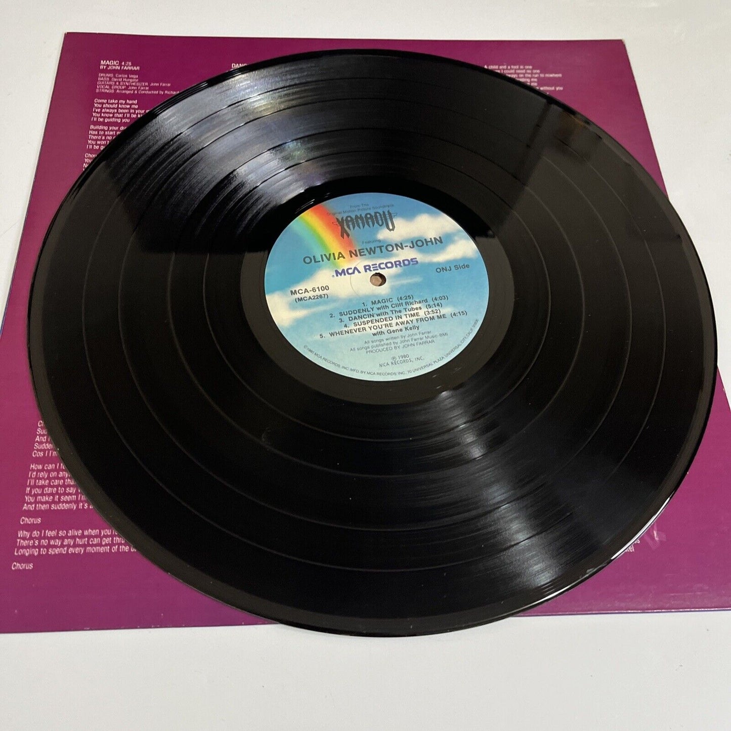Xanadu Original Motion Picture Soundtrack 1980 LP Vinyl Gatefold MCA-6100
