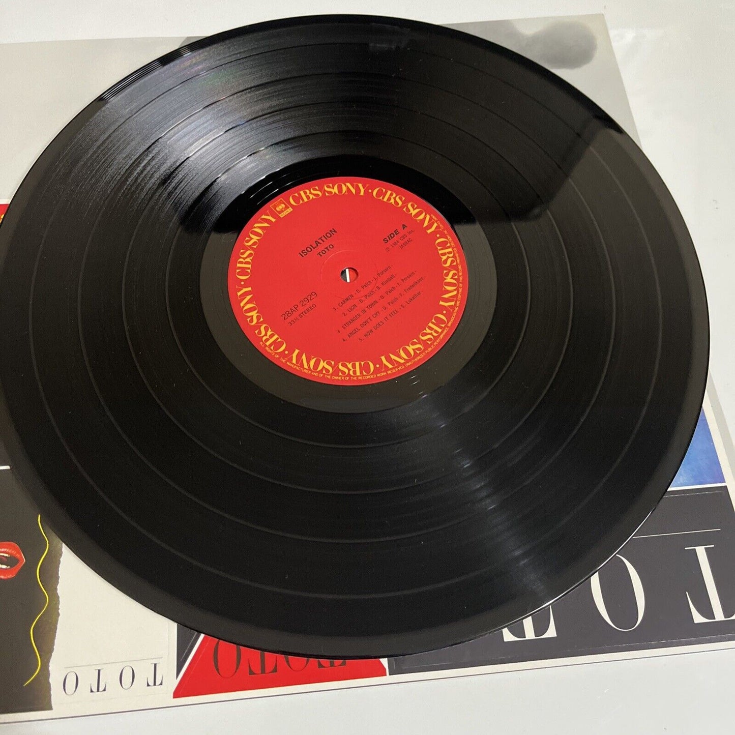 Toto – Isolation 1984 LP Vinyl Record Obi with Stickers 28AP 2929