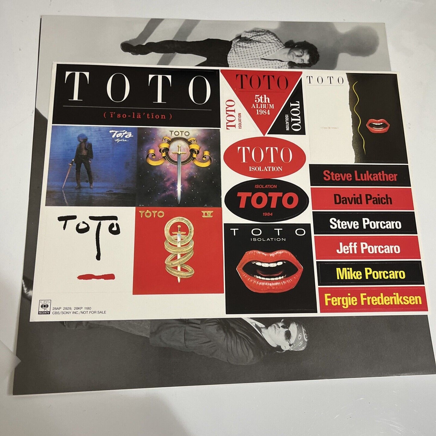 Toto – Isolation 1984 LP Vinyl Record Obi with Stickers 28AP 2929
