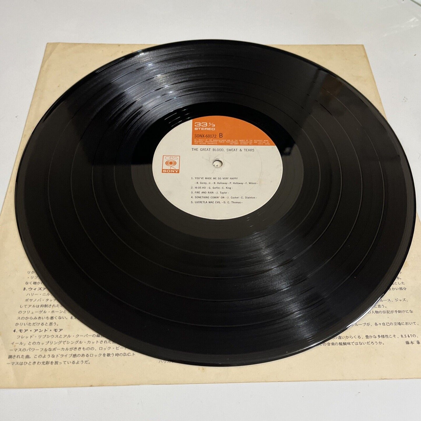 Blood, Sweat & Tears – The Great 1970 LP Vinyl Record Gatefold SONX 60172